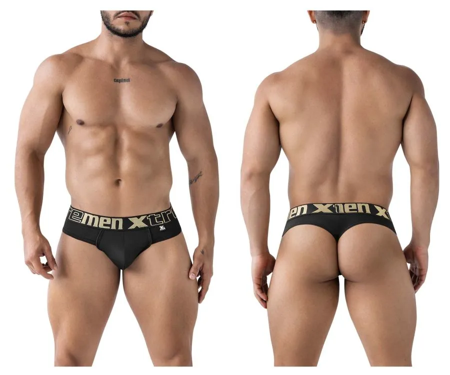 Clothing_Xtremen_Unterwäsche Xtremen 91208B Mikrofaser-Tangas Farbe Schwarz