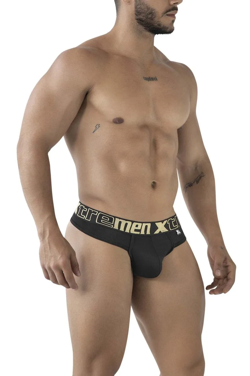 Clothing_Xtremen_Unterwäsche Xtremen 91208B Mikrofaser-Tangas Farbe Schwarz