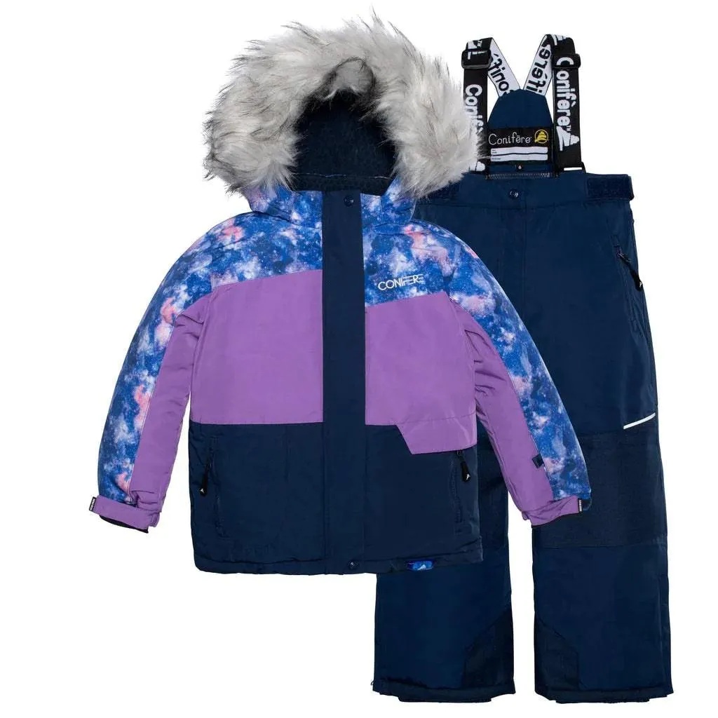 Conifere Billow Charm Mädchen Schneeanzug-Set - Marine Babykids Conifere