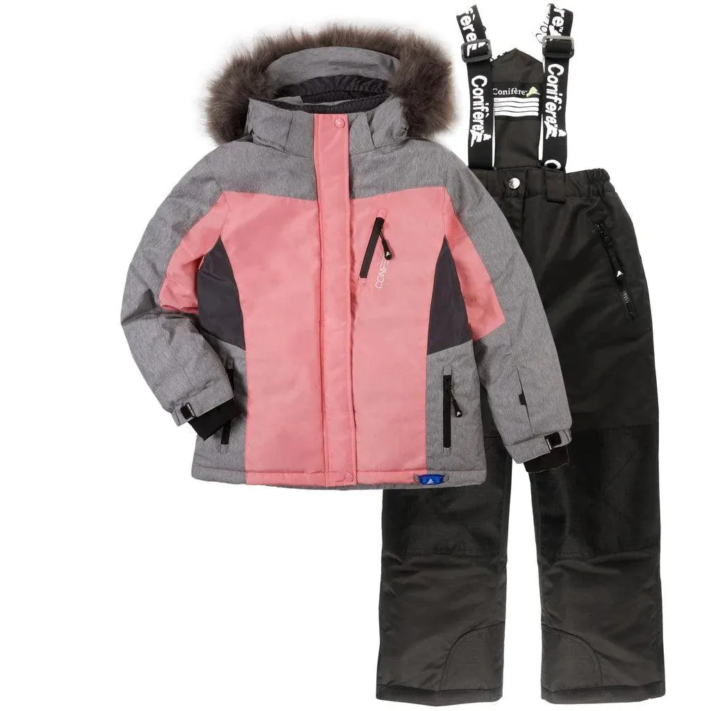 Conifere Flossy Bloom Mädchen Schneeanzug Set - Grau - (Größen 4, 6 & 6x) Babykids Conifere
