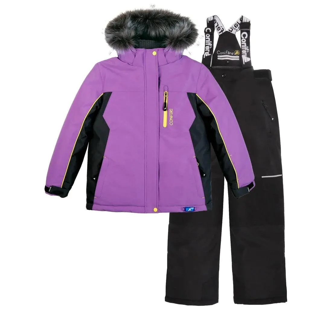 Conifere Mädchen Lila Ästhetik Schneeanzug Set Babykids Conifere