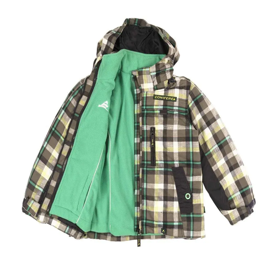 Conifere Green Check Jungen 3-in-1 Jacke Babykids Conifere
