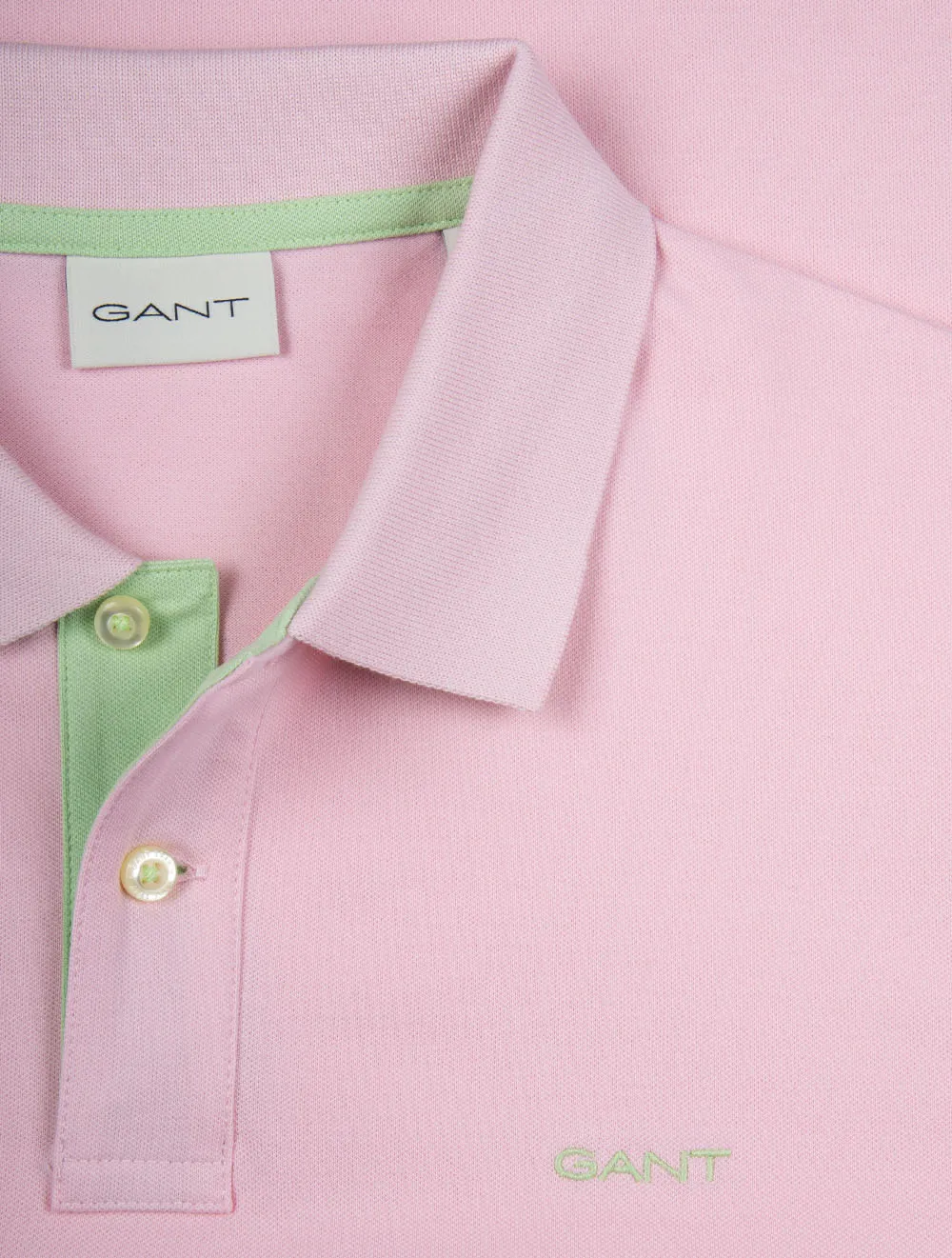 Kontrast Kurzarm Piqué Regular Fit Polohemd California Pink