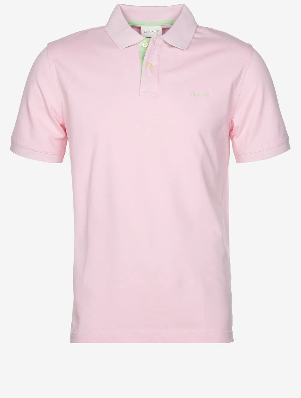 Kontrast Kurzarm Piqué Regular Fit Polohemd California Pink