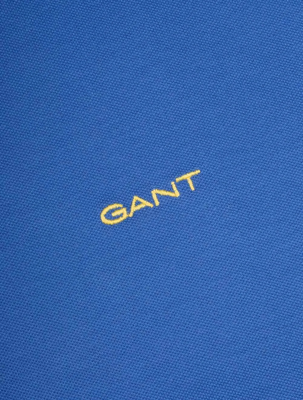Kontrast Kurzarm Piqué Regular Fit Polohemd Reich Blau