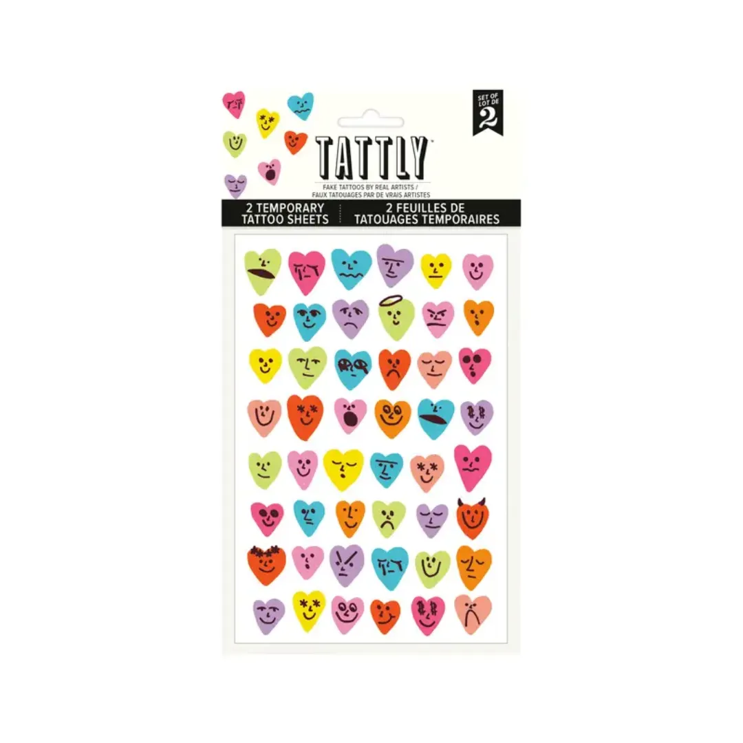Konversationsherz-Tattoobögen - Set mit 2 von Tattly