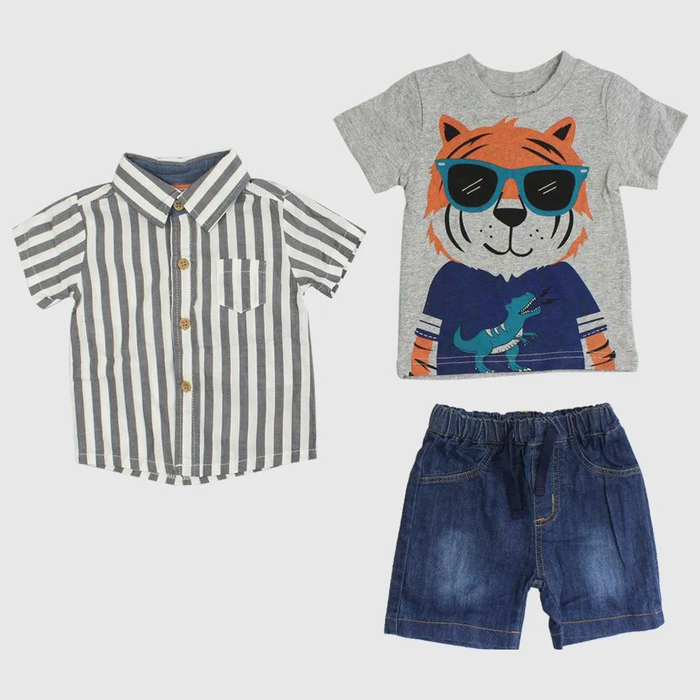 Cool Tiger 3-teiliges Outfit-Set