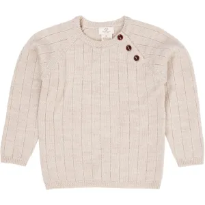 Copenhagen Colors Pale Cream Melange Merino Knitted Blouse Copenhagen Colors