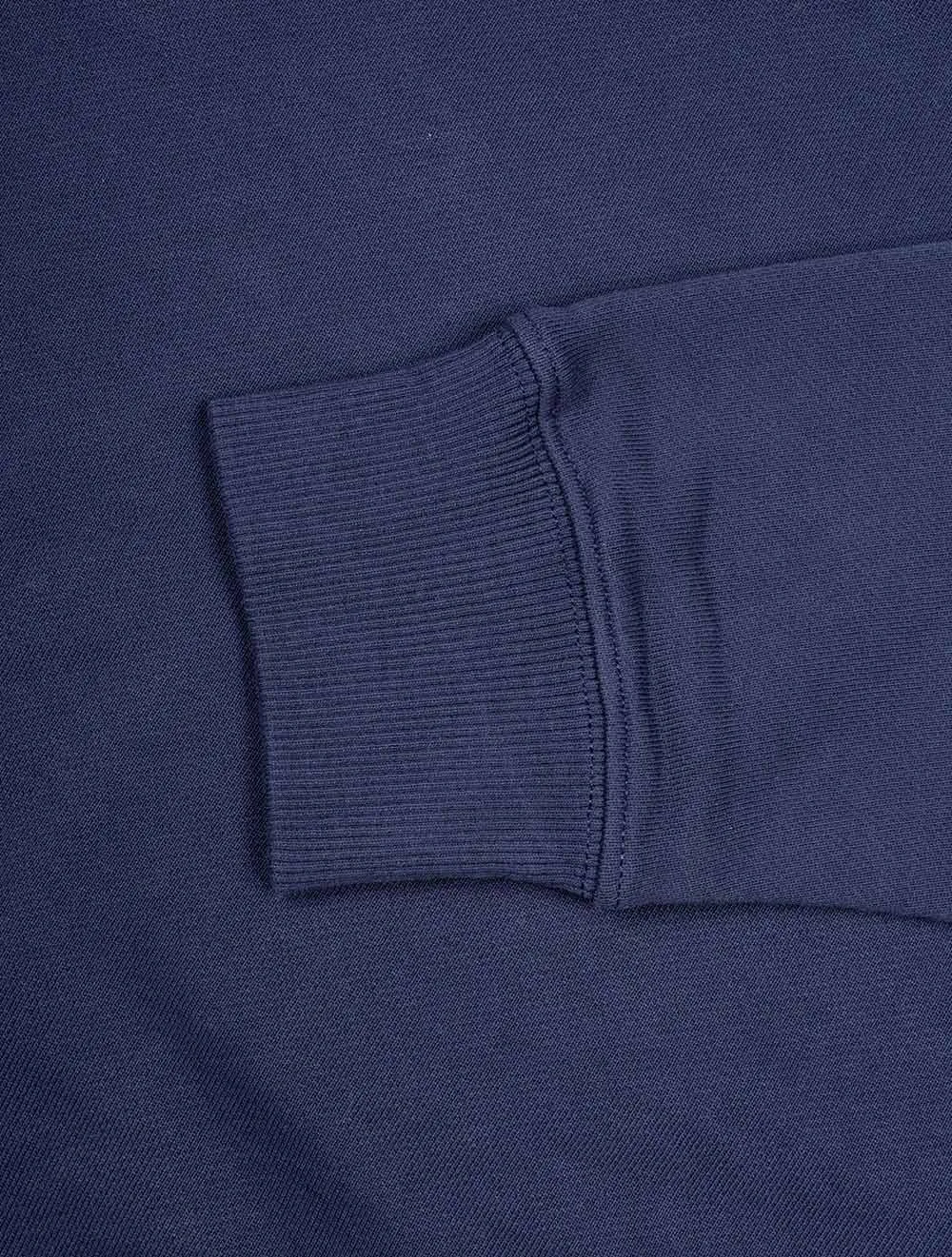 Baumwollkapuzenpullover Marineblau