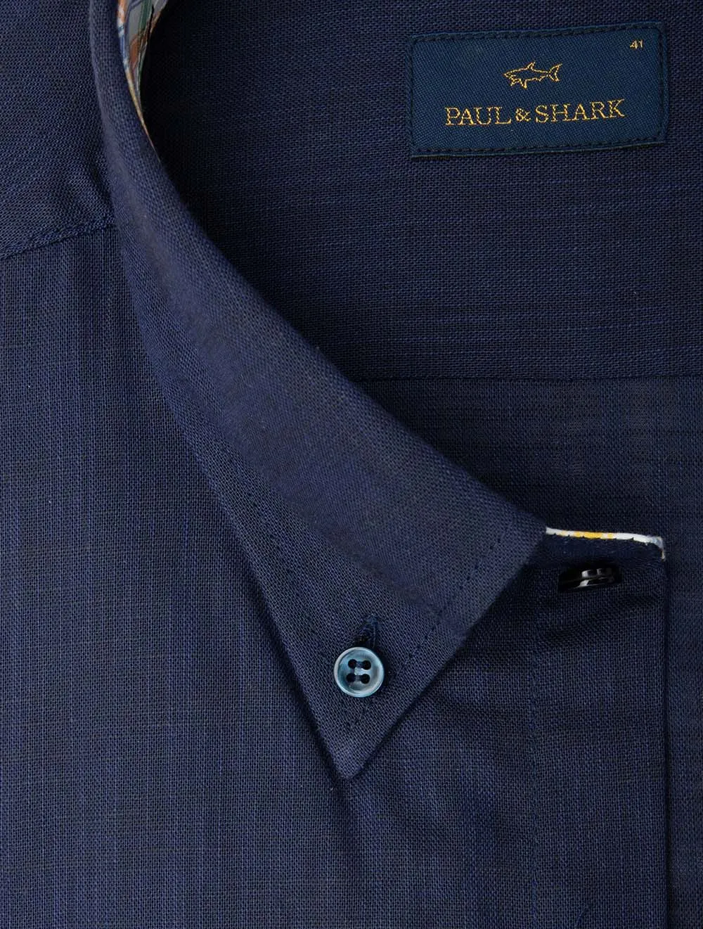 Baumwoll-Kurzarm-Hemd Casual Navy