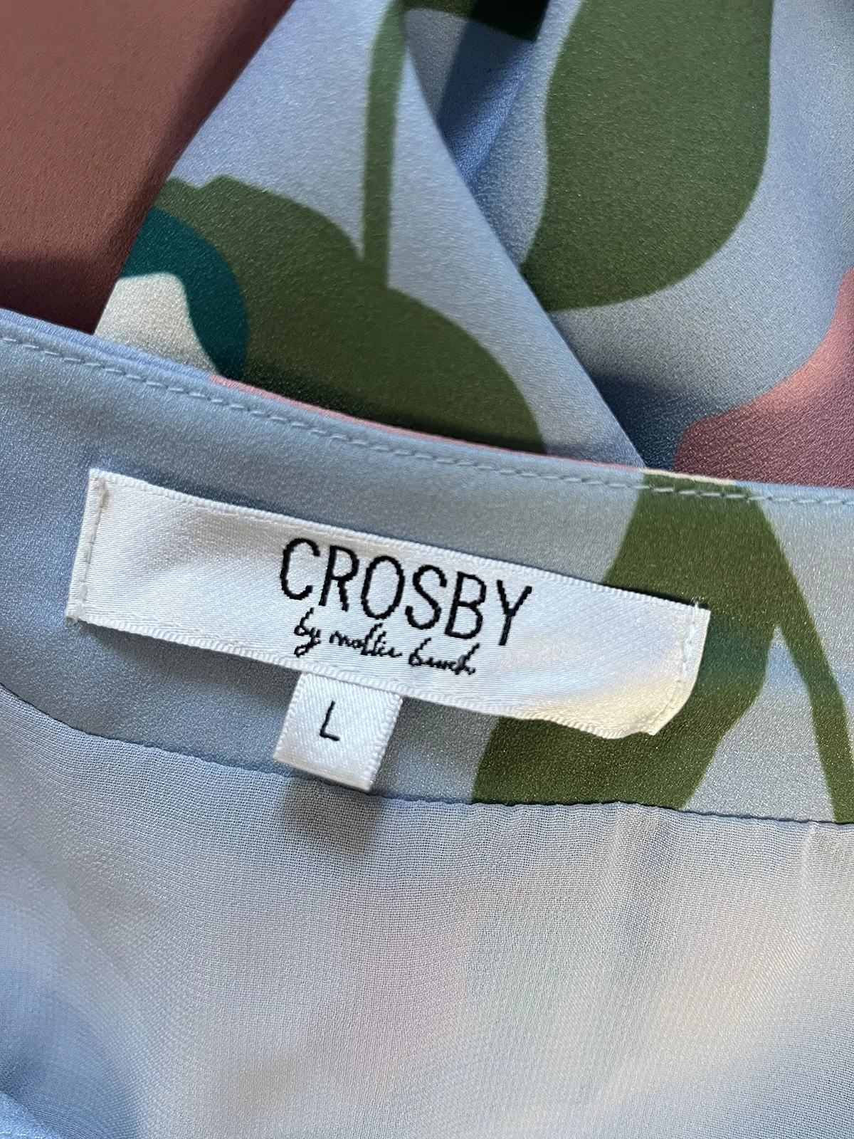 Crosby von Mollie Burch Größe L (14) Hellblaues Blumenkleid