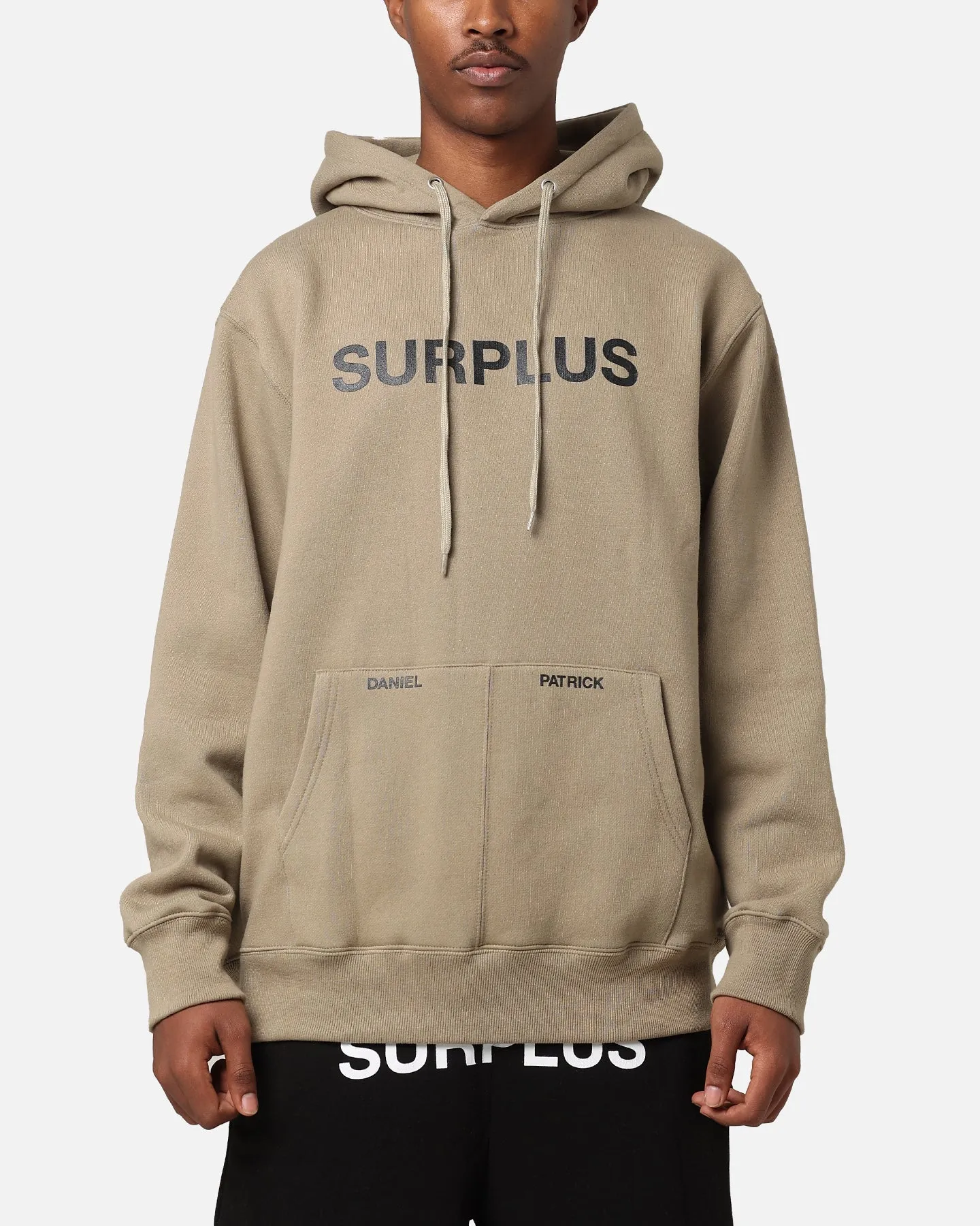 Daniel Patrick Surplus Logo Hoodie Gewaschen Olive