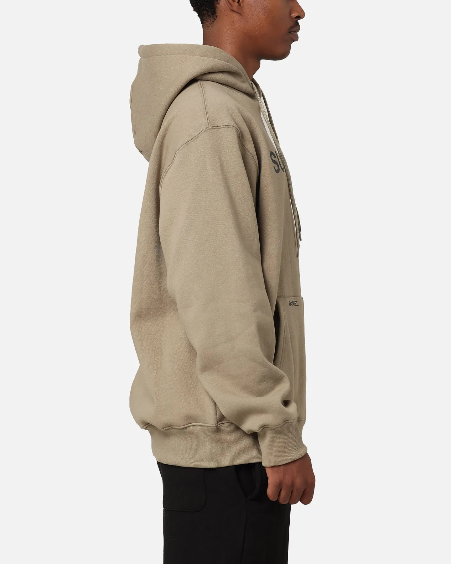 Daniel Patrick Surplus Logo Hoodie Gewaschen Olive
