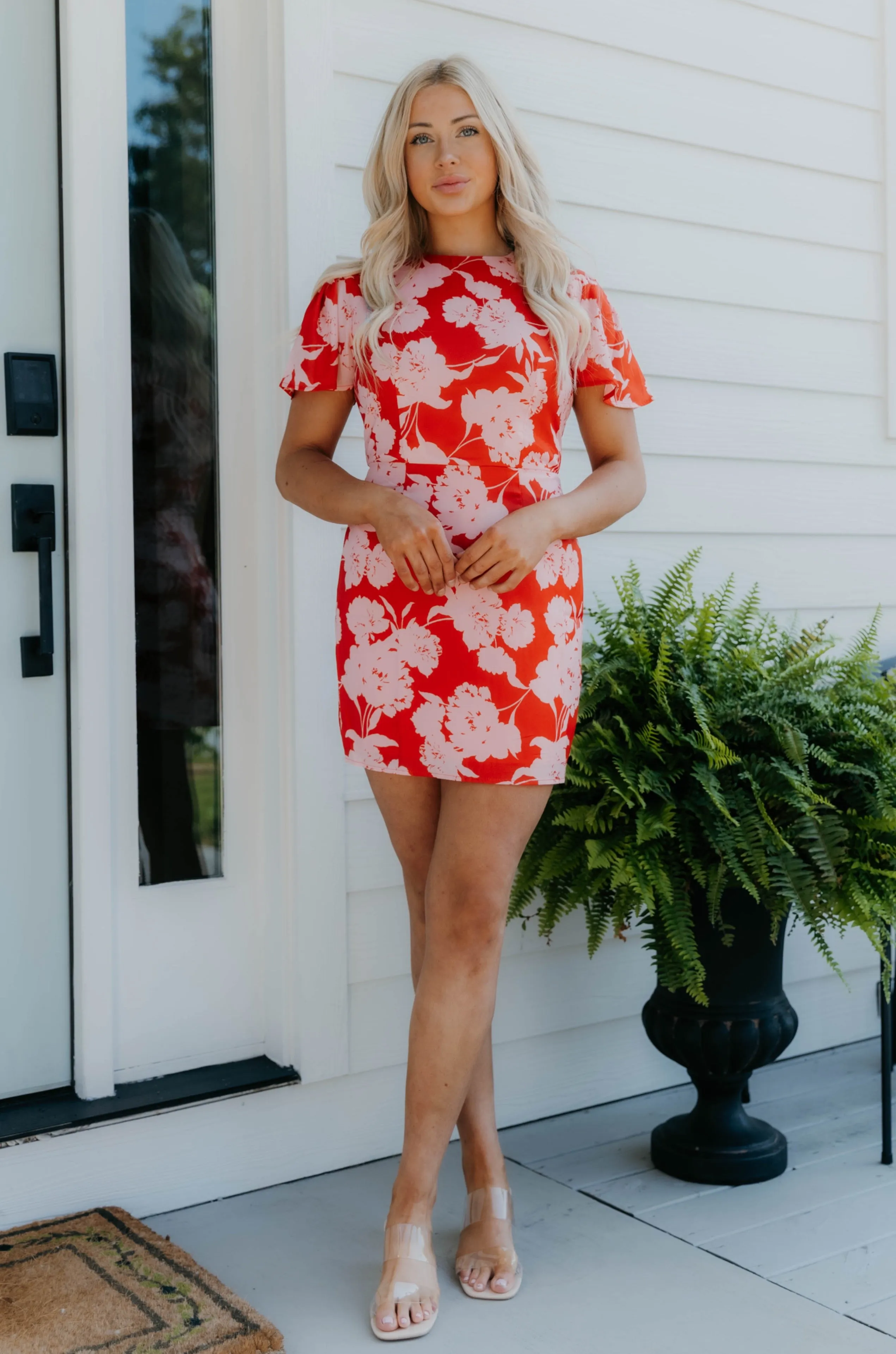 Danna Bell-Ärmel Minikleid