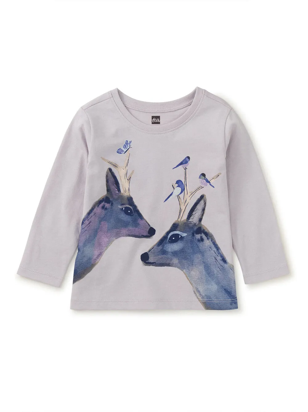Darling Deers Grafik-T-Shirt - Seeigel Lila von Tea Collection