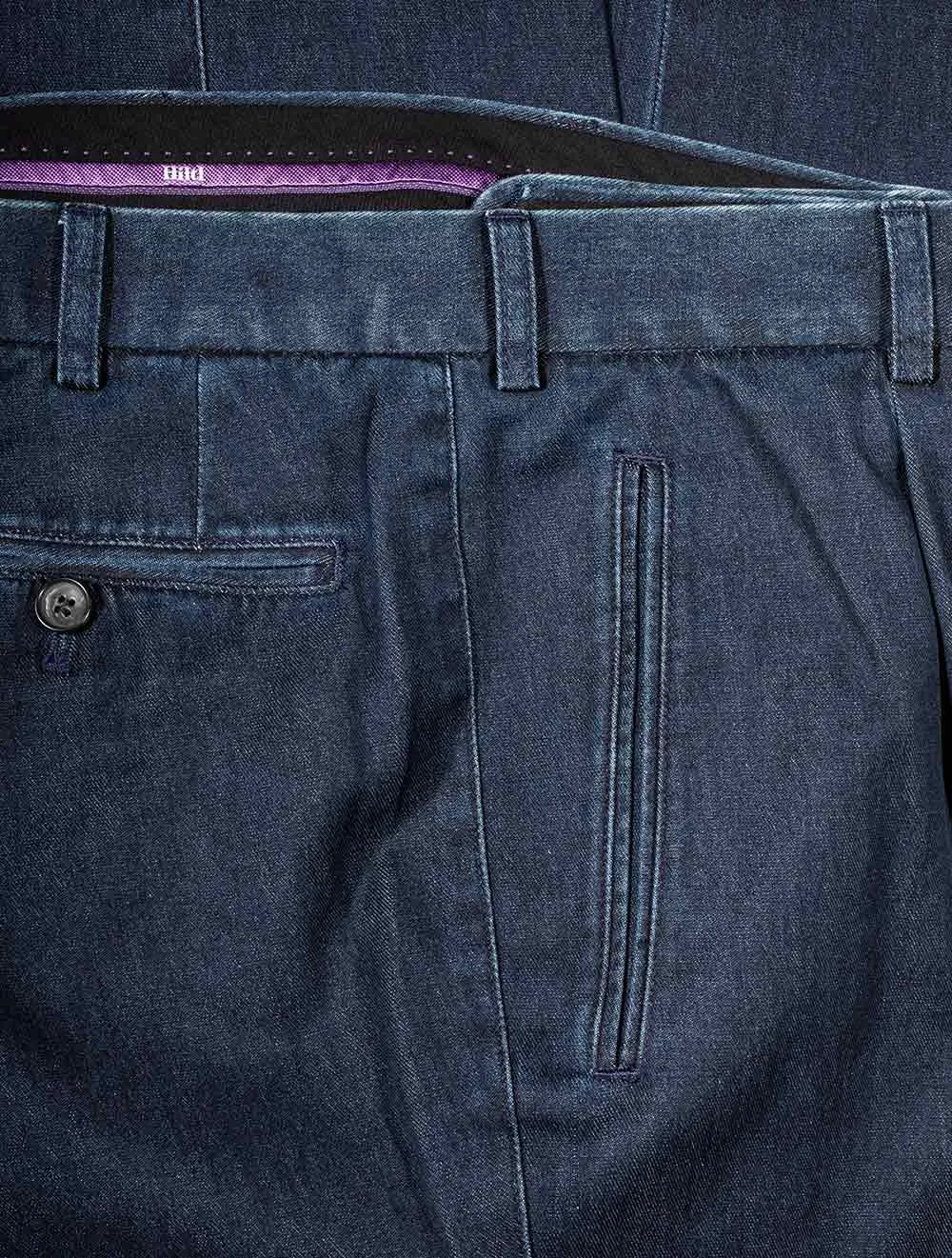 Denim Slack Chinos Blau