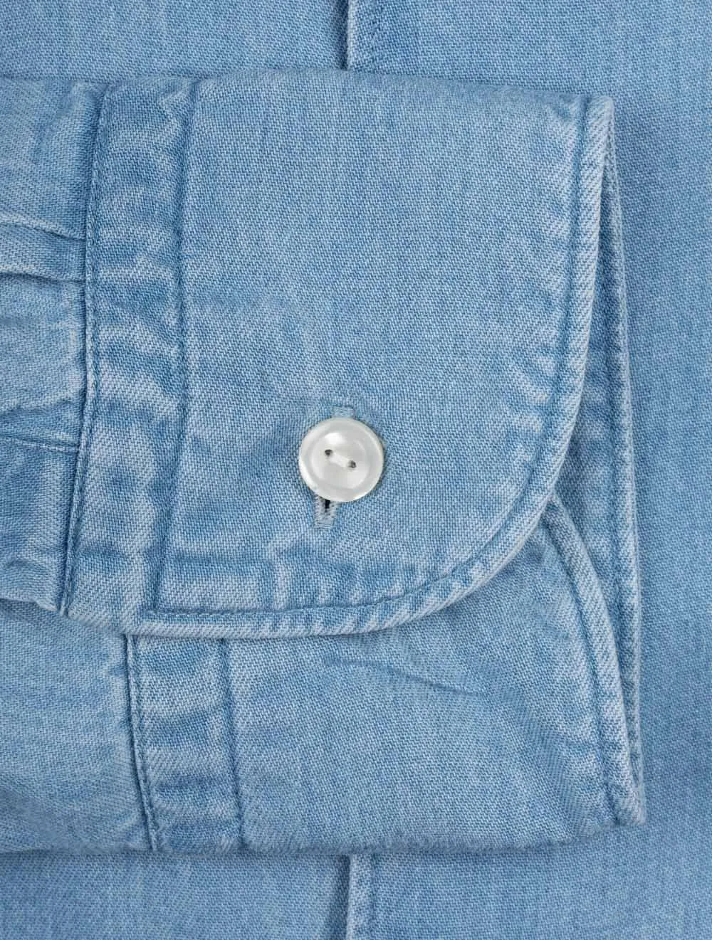 Denim Tencel Modernes Hemd