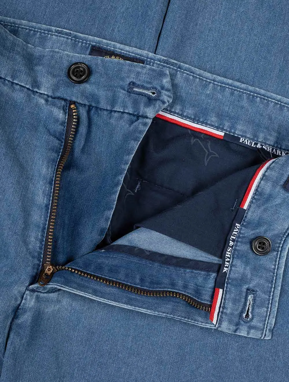 Blaue Denim-Hose