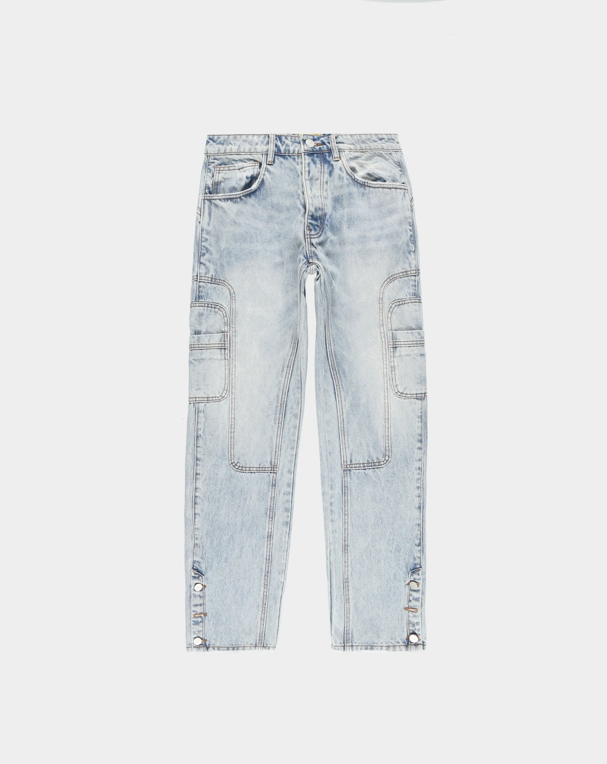 Denim-Zwillingsnadelhose