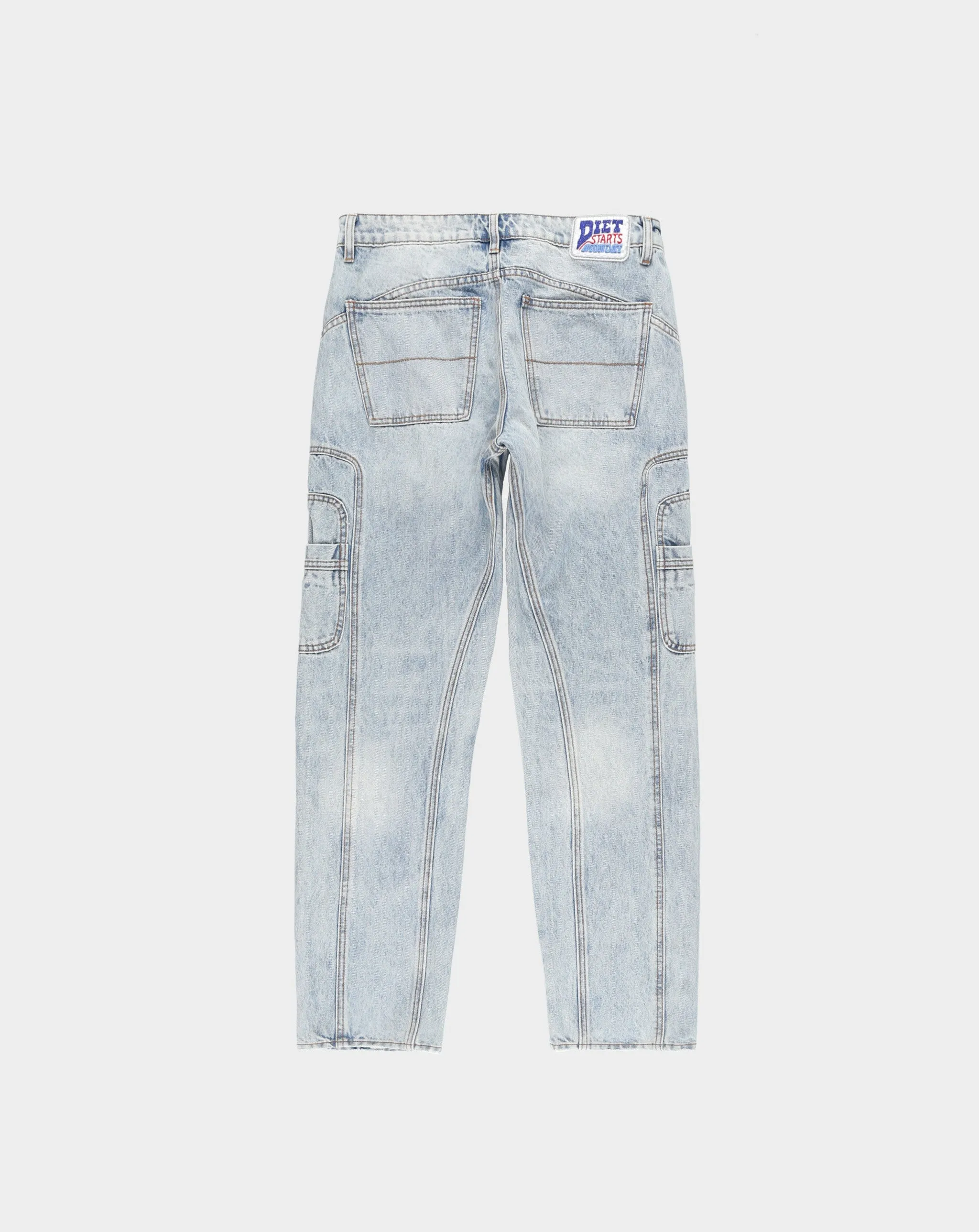 Denim-Zwillingsnadelhose