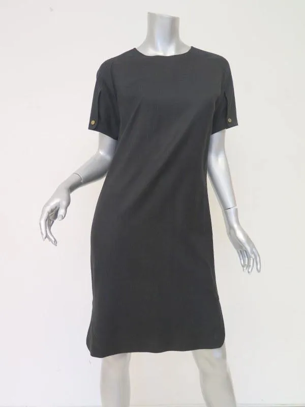Derek Lam Damenkleid: Schwarz 100% Wolle Größe 4, Gebraucht