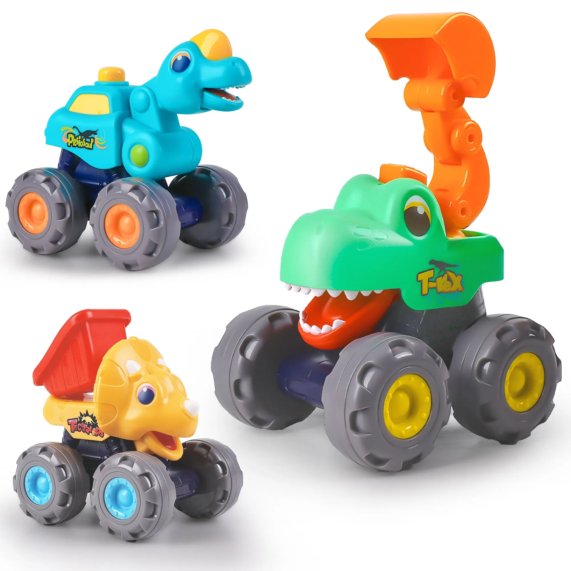 Dinosaurier-Lastwagen-Spielzeug, Rückzieh-Dino-Autos