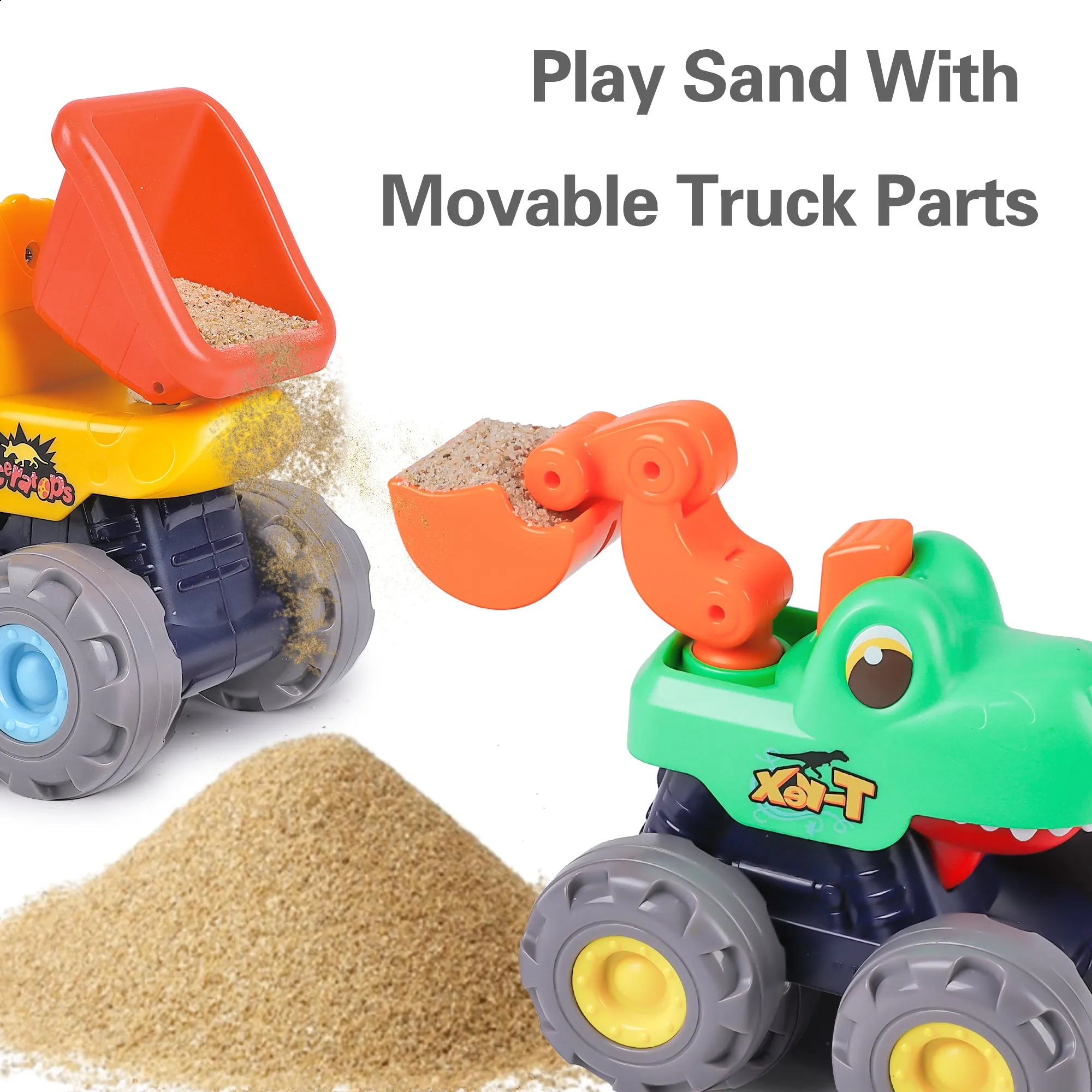Dinosaurier-Lastwagen-Spielzeug, Rückzieh-Dino-Autos