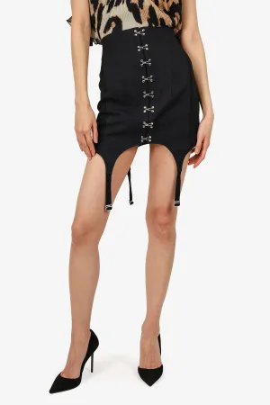 Dion Lee Black Corset Garter Mini Skirt Size 2