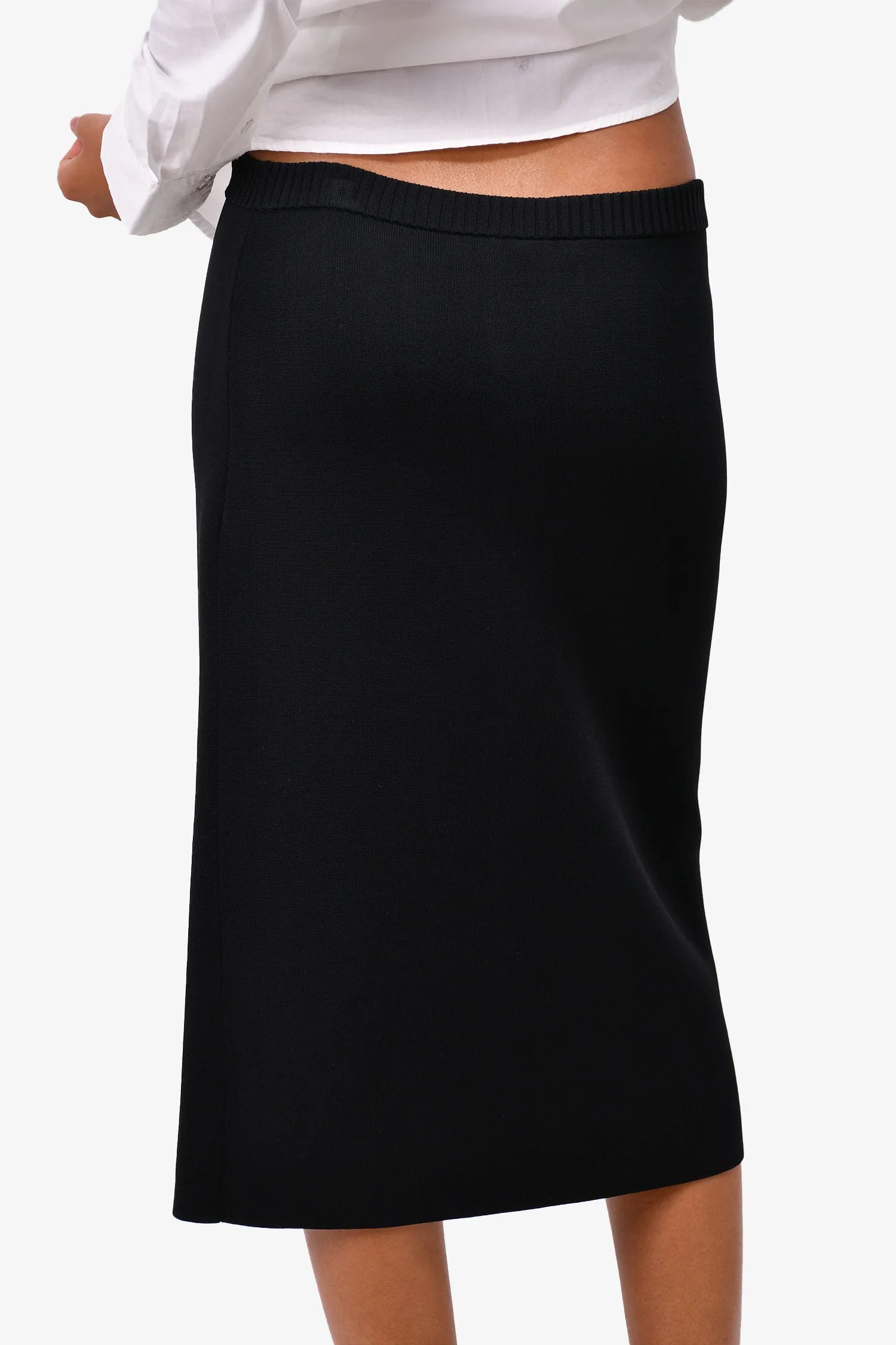 Dion Lee Schwarzer Midirock mit vorderem Schlitz Größe M