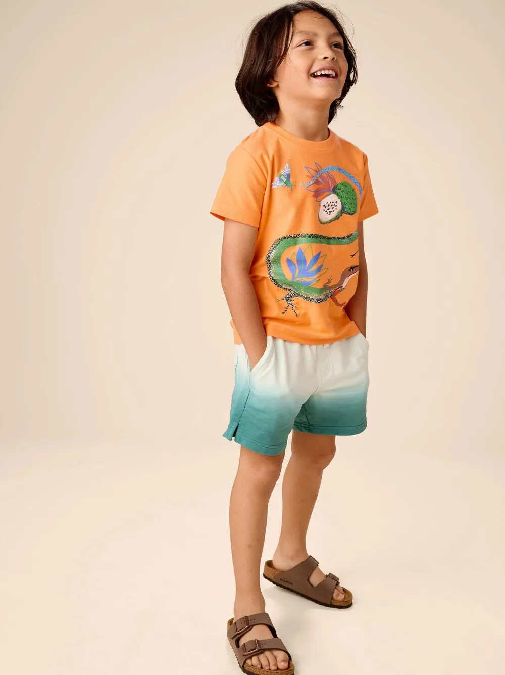 Dip Dye Strick-Shorts - Regenwald von Tea Collection