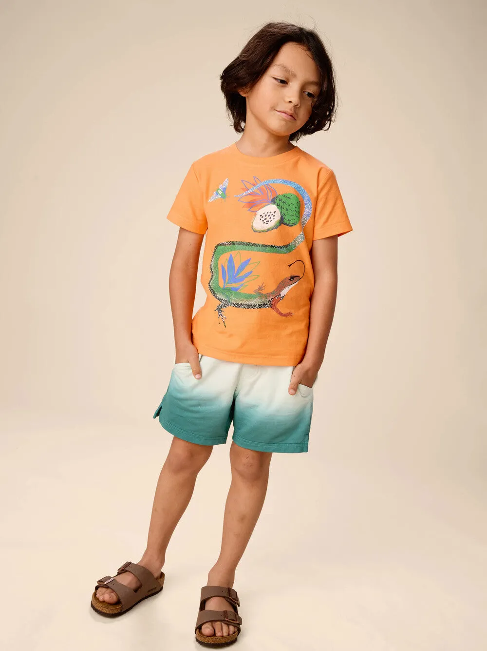 Dip Dye Strick-Shorts - Regenwald von Tea Collection