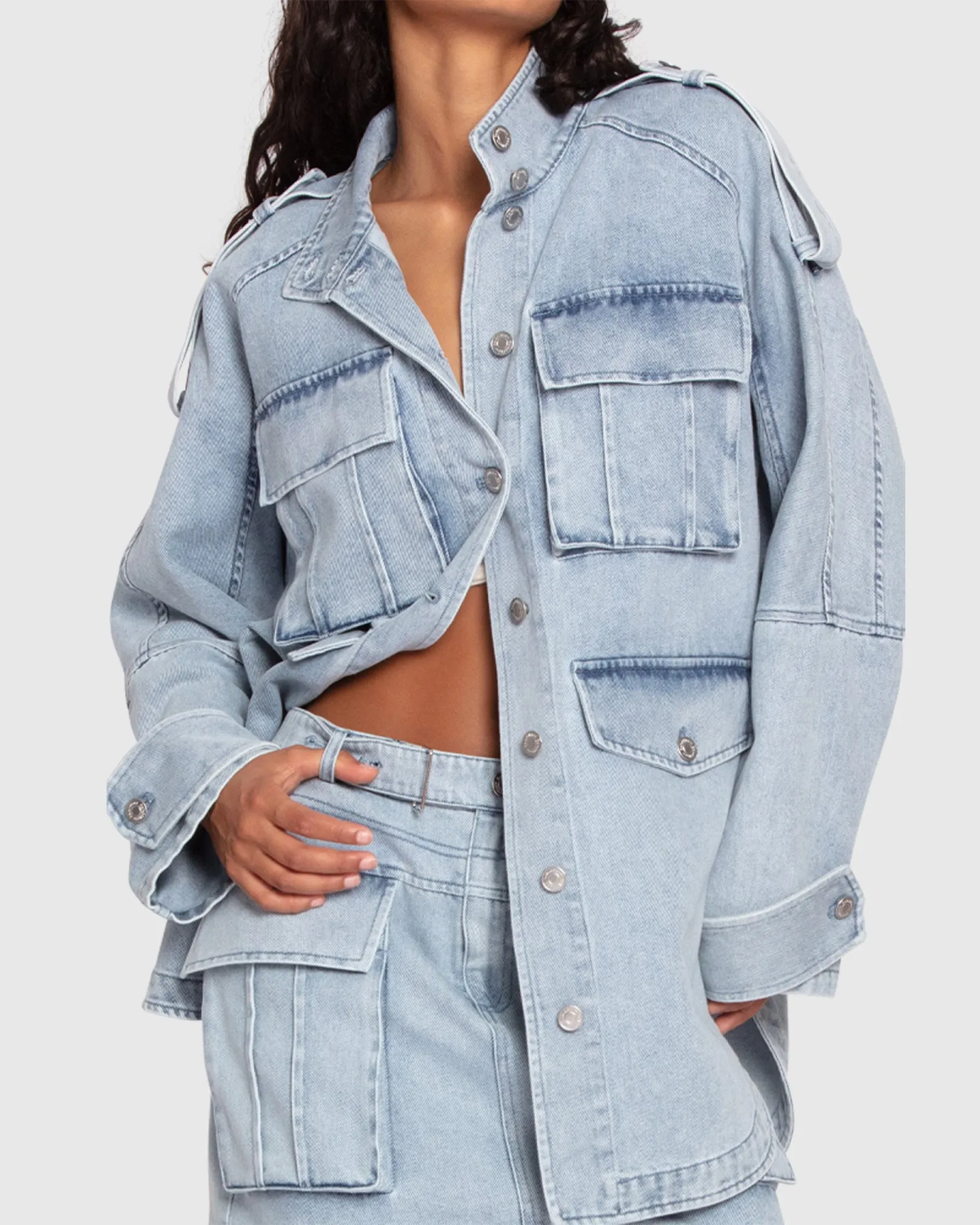 Distant Love Overshirt - Stonewashed