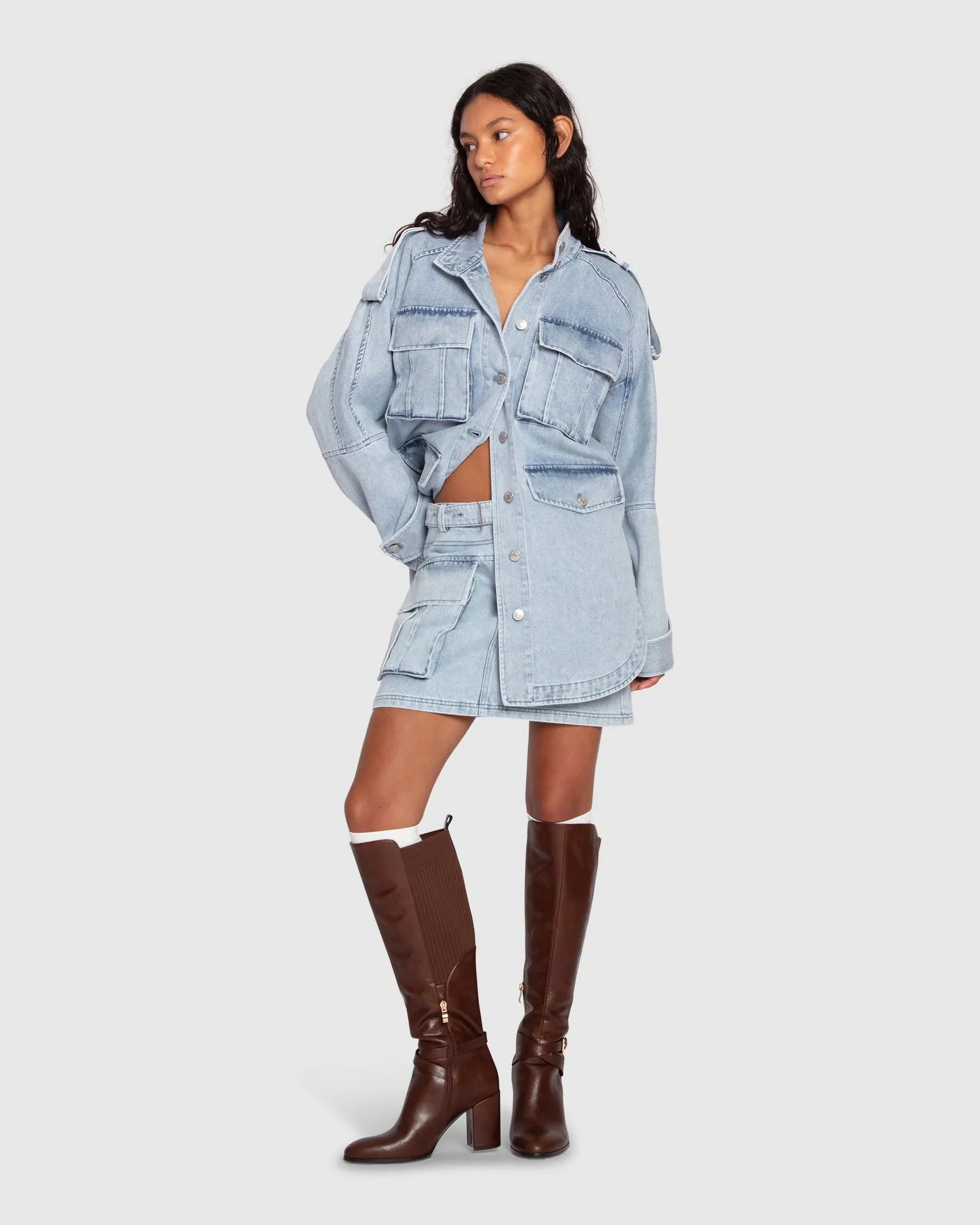 Distant Love Overshirt - Stonewashed