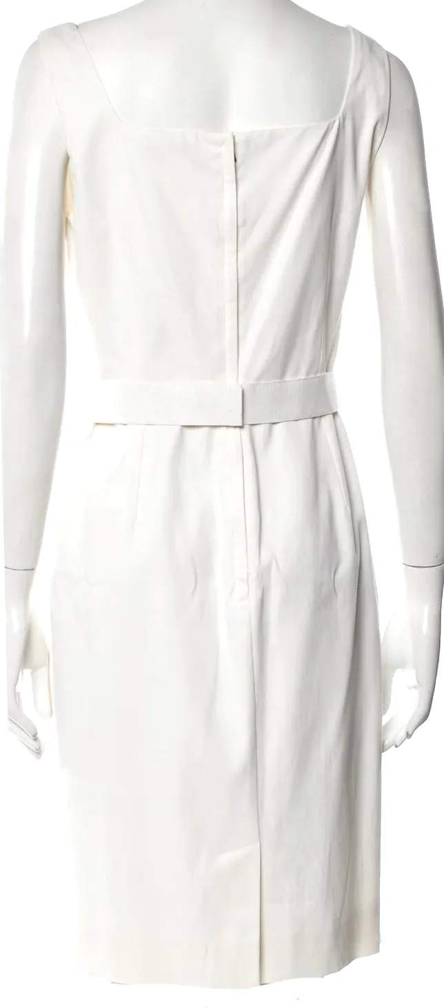 DOLCE & GABBANA Italien. Mini-Kleid in neutraler Farbe aus Viskose/Baumwoll-Mischgewebe