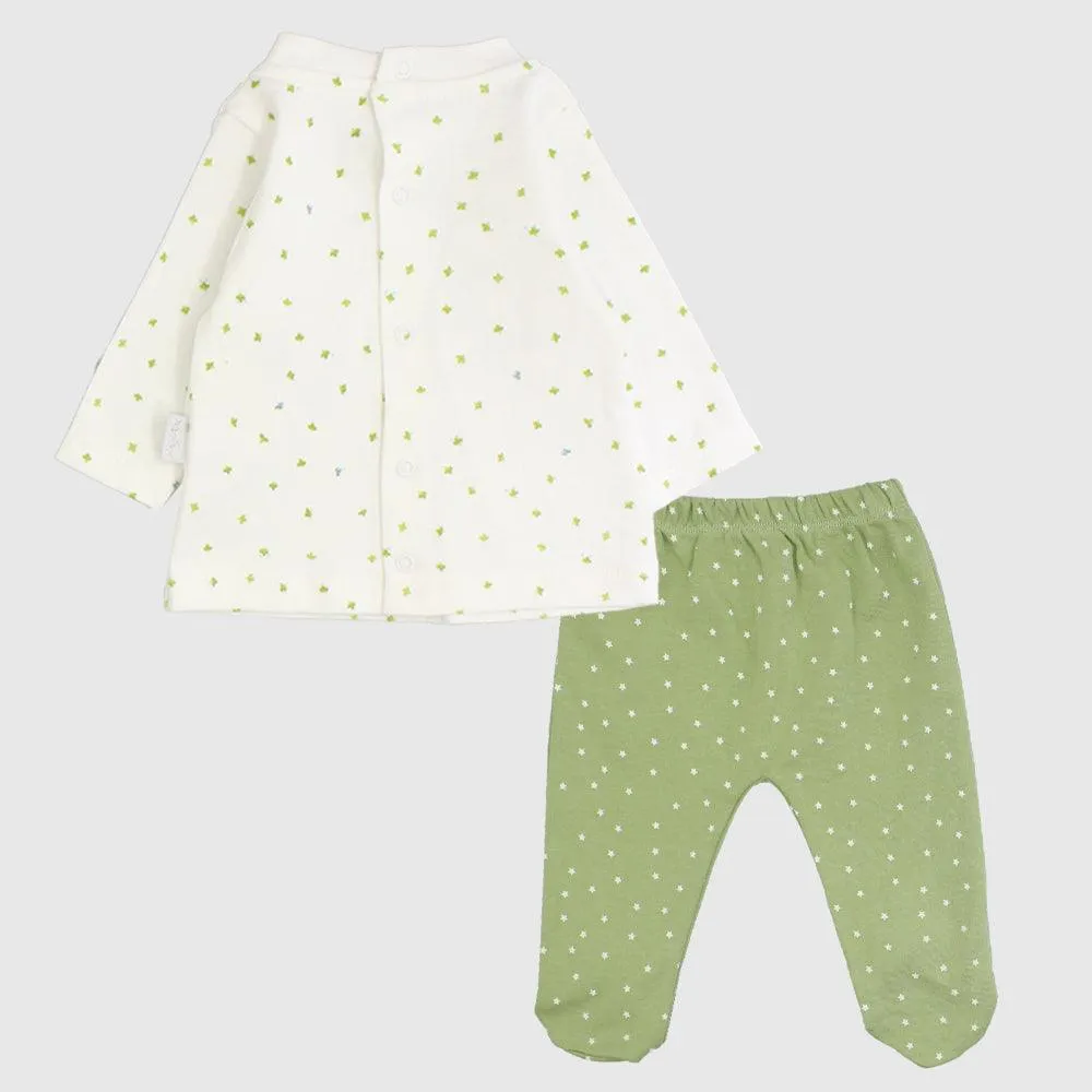 Gepunkteter Langarm-Pyjama