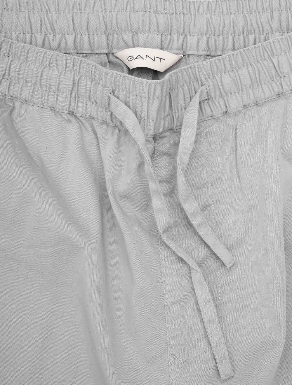 Logo-Shorts mit Kordelzug in Mittelgrau