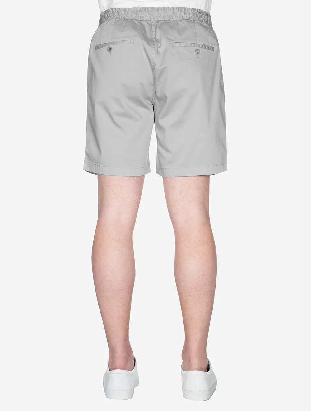 Logo-Shorts mit Kordelzug in Mittelgrau