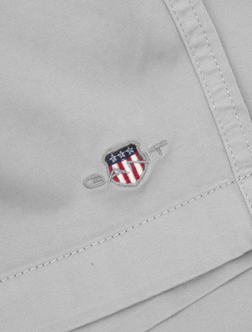 Logo-Shorts mit Kordelzug in Mittelgrau