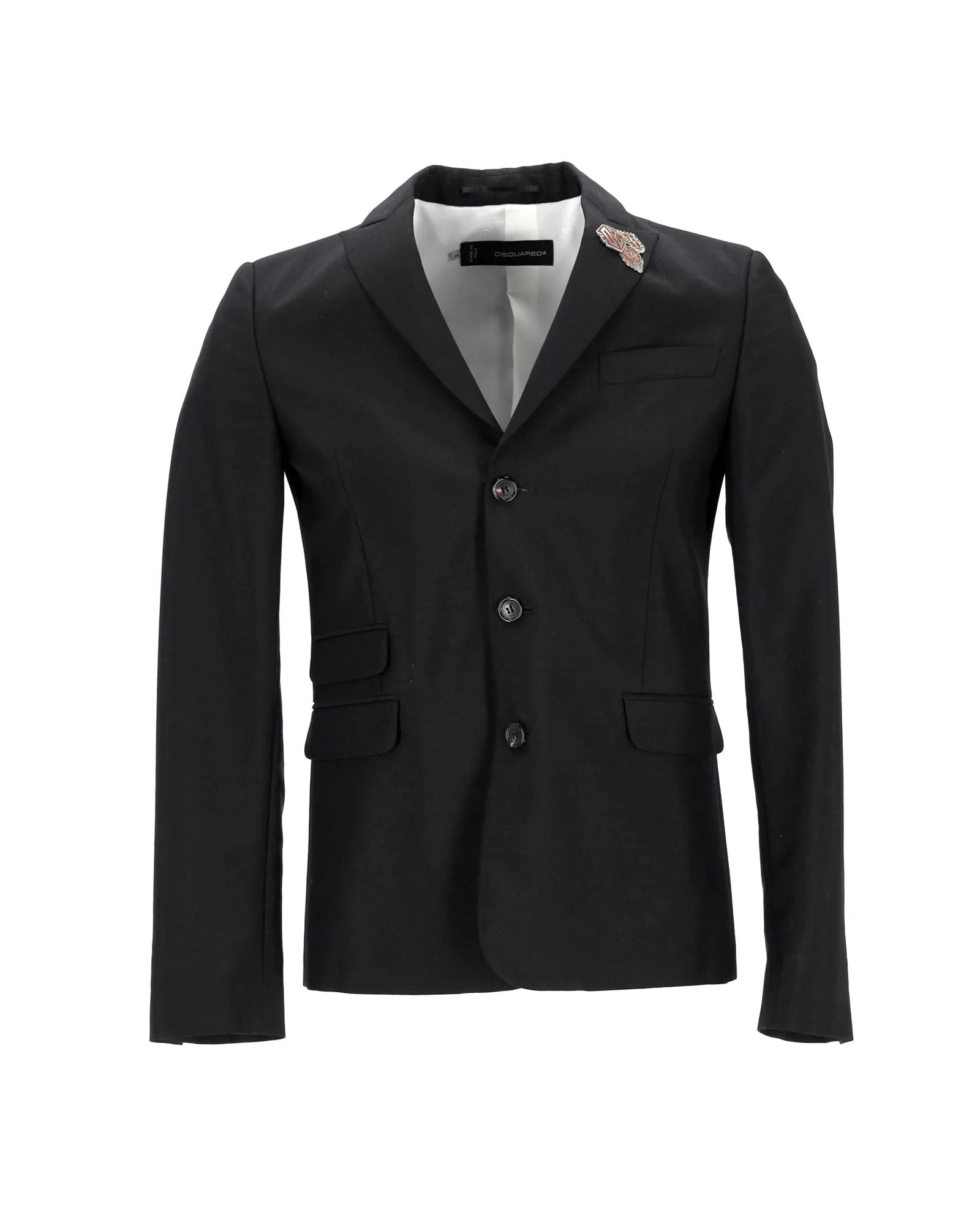 Dsquared2 Blazer mit Anstecknadeln in Schwarz aus Polyester