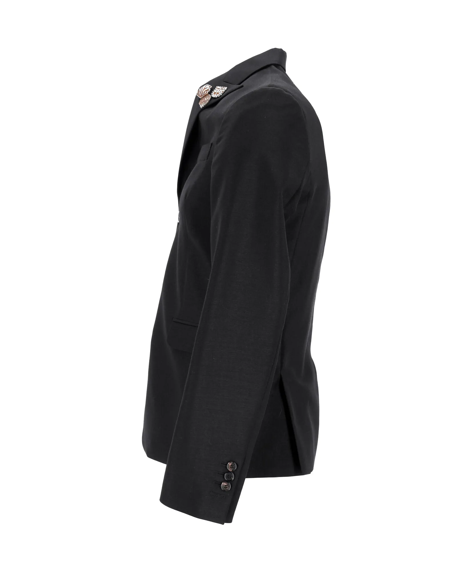 Dsquared2 Blazer mit Anstecknadeln in Schwarz aus Polyester