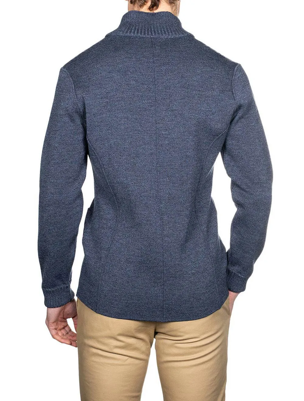 Ecotec Milano Stitch Swacket Denim Blau
