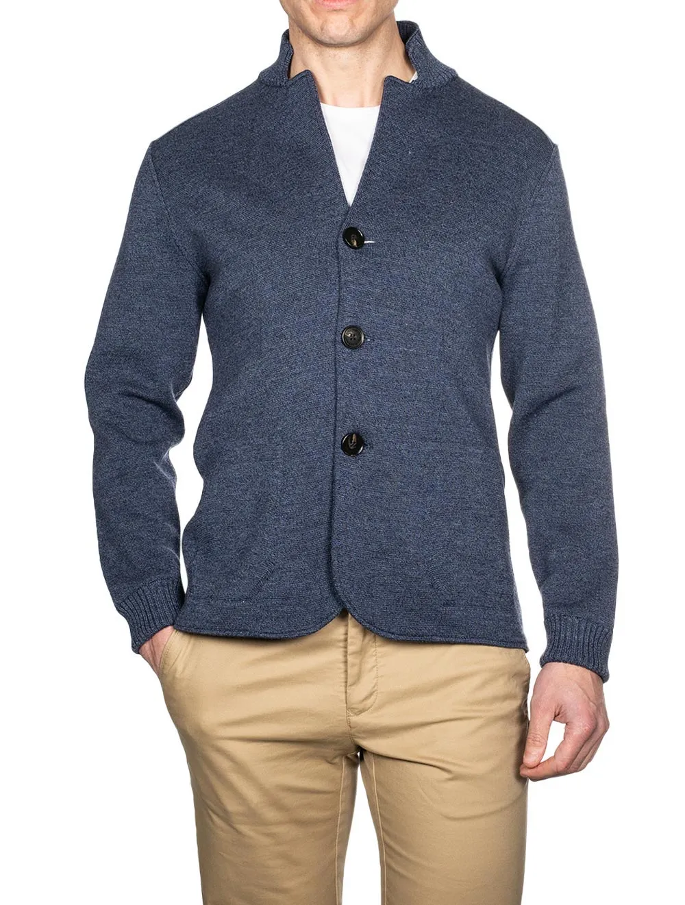 Ecotec Milano Stitch Swacket Denim Blau
