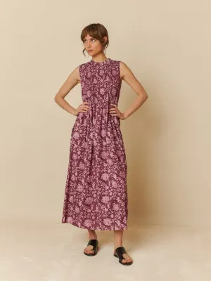 Elastic Maxi Dress Mc181 Malva