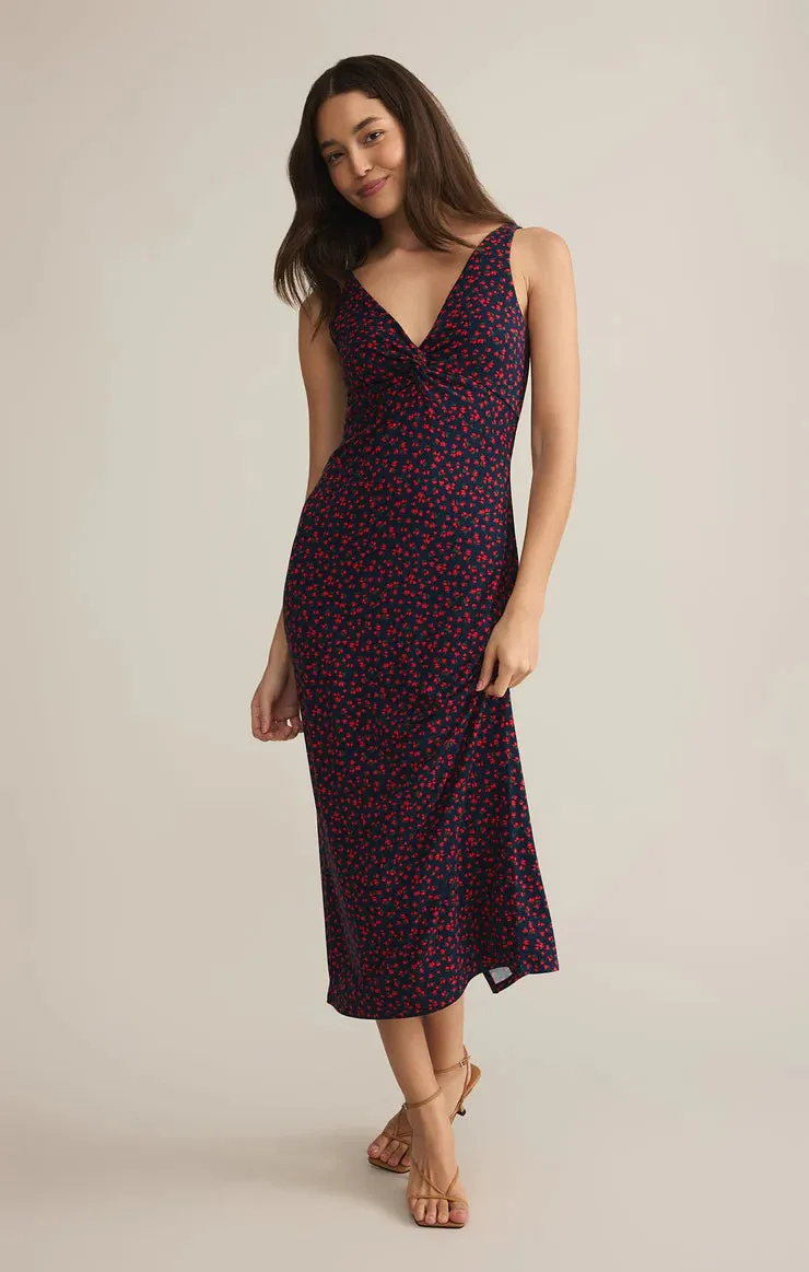 Eleve La Rosa Verspieltes Midi-Kleid