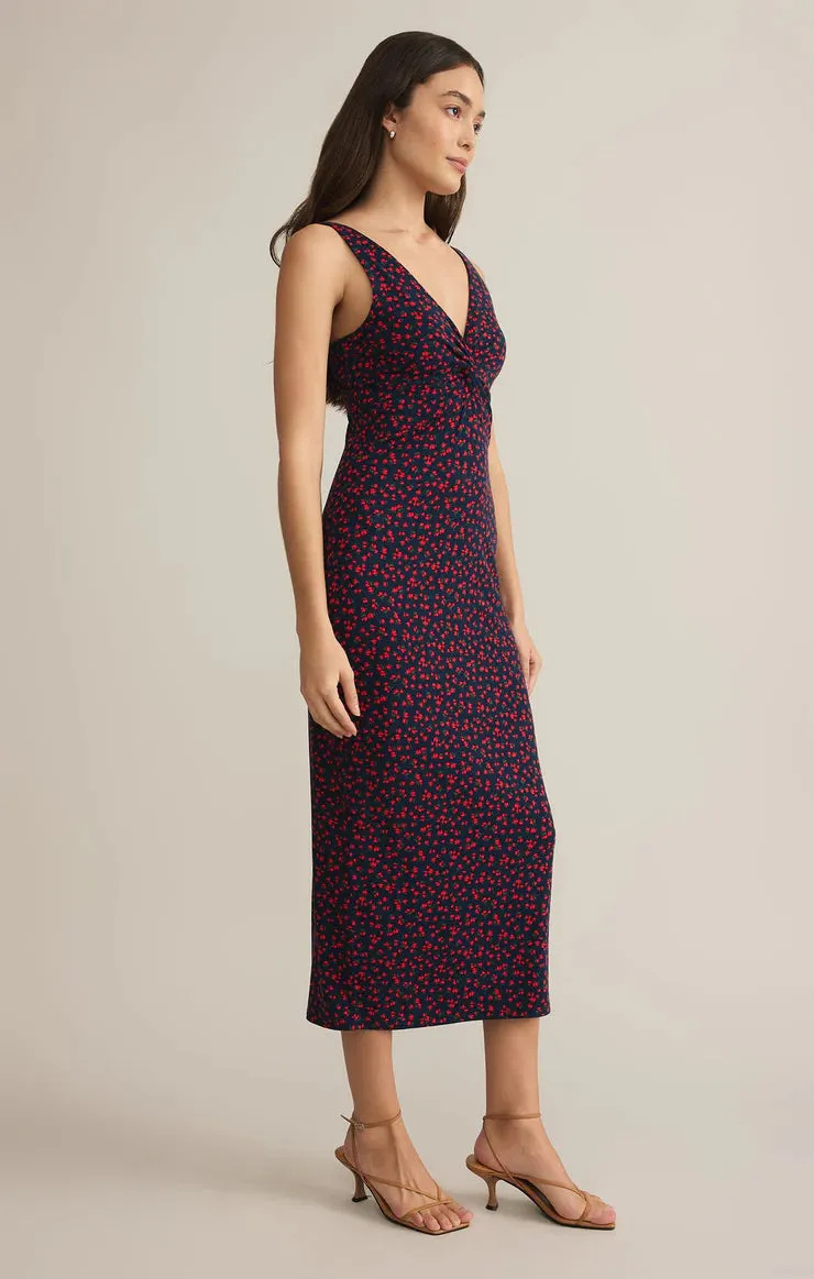 Eleve La Rosa Verspieltes Midi-Kleid