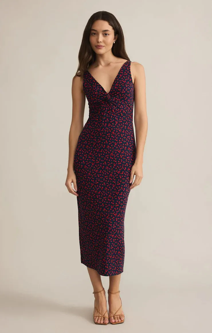 Eleve La Rosa Verspieltes Midi-Kleid