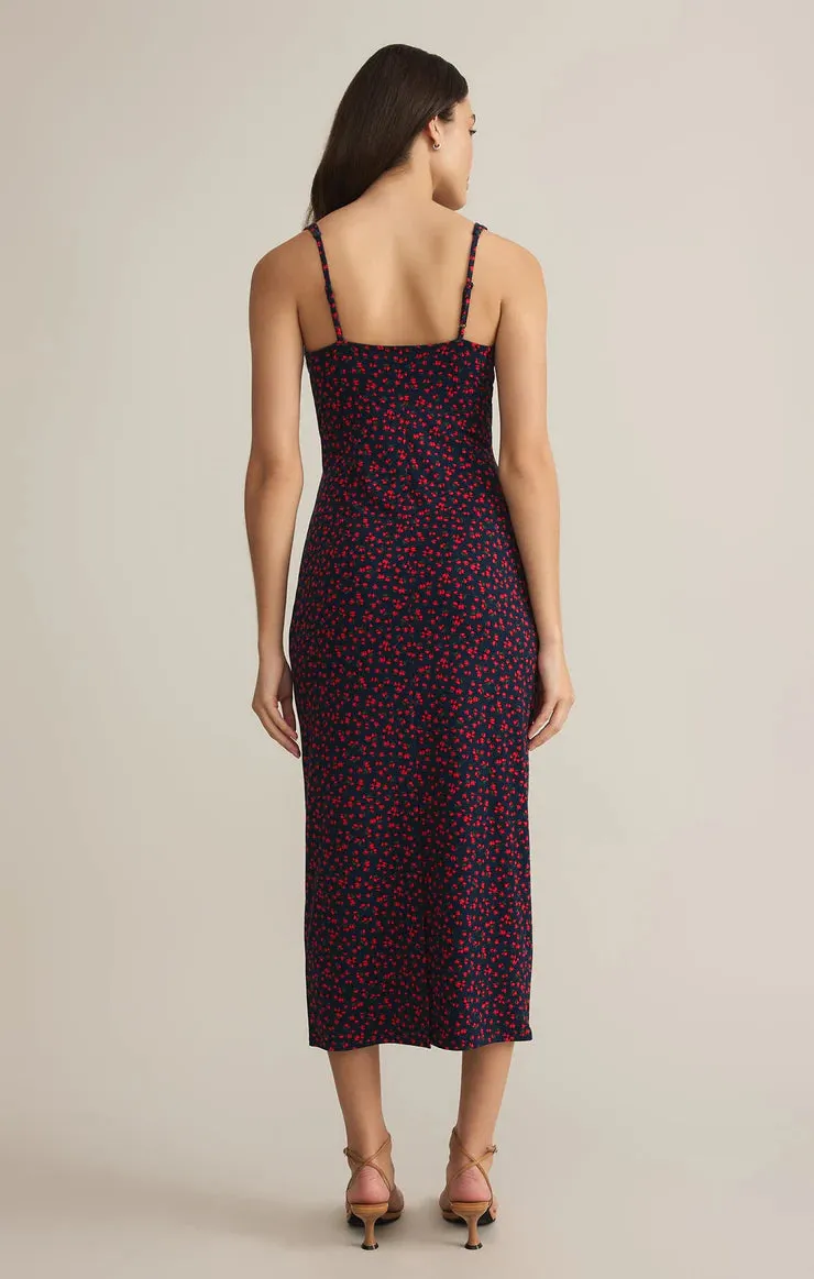 Eleve La Rosa Verspieltes Midi-Kleid