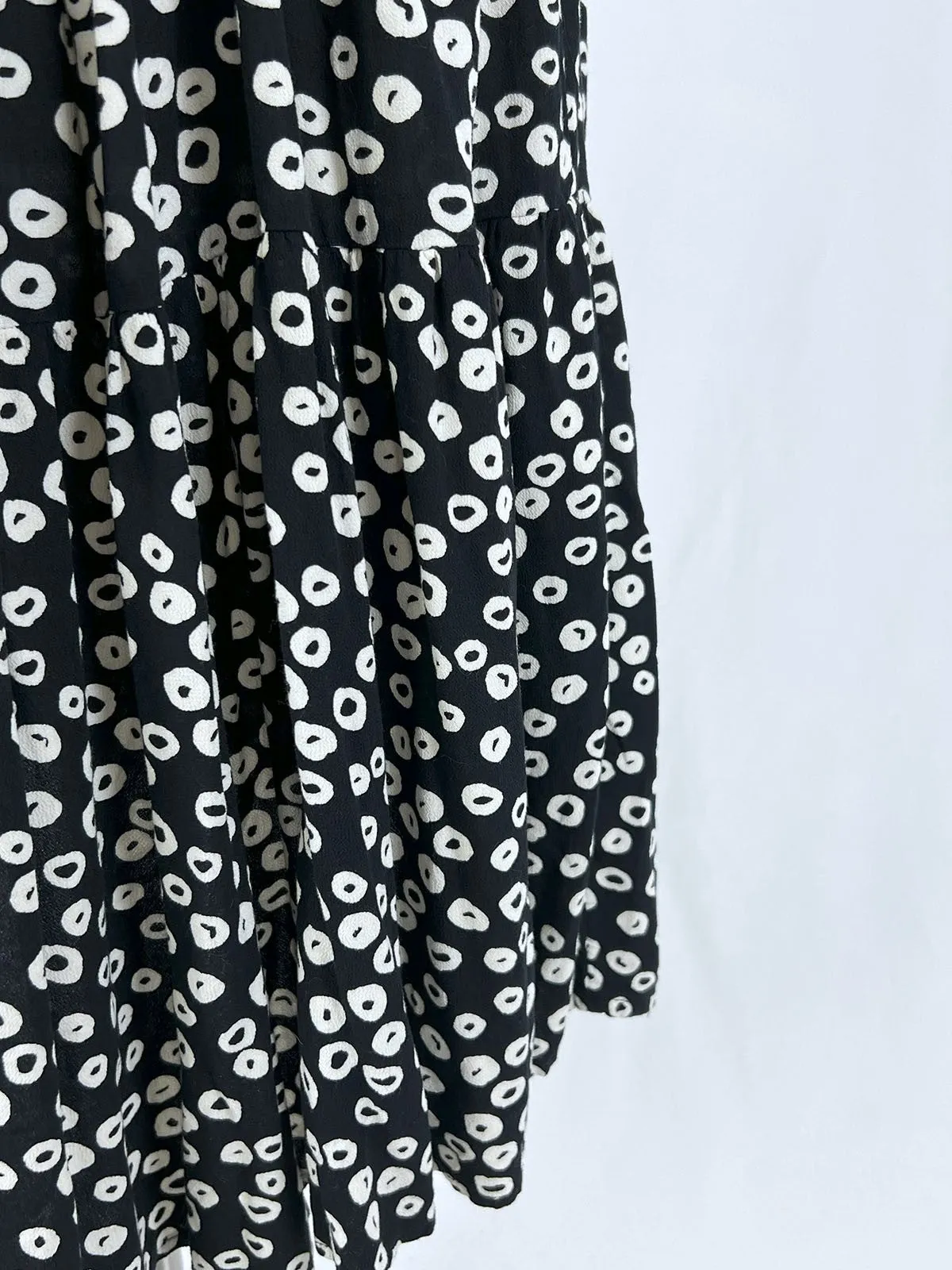 eloquii Größe 28 Schwarz-Weiß Kreise Kleid
