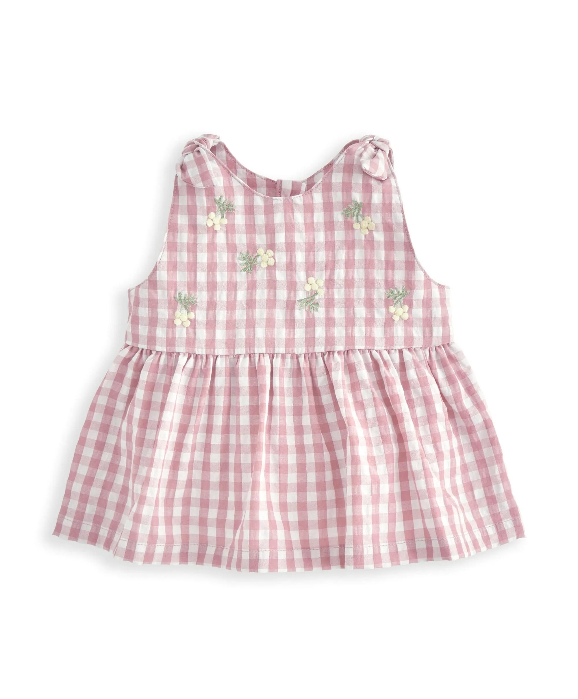 Besticktes Gingham-Top & Shorts-Set (2-teilig)