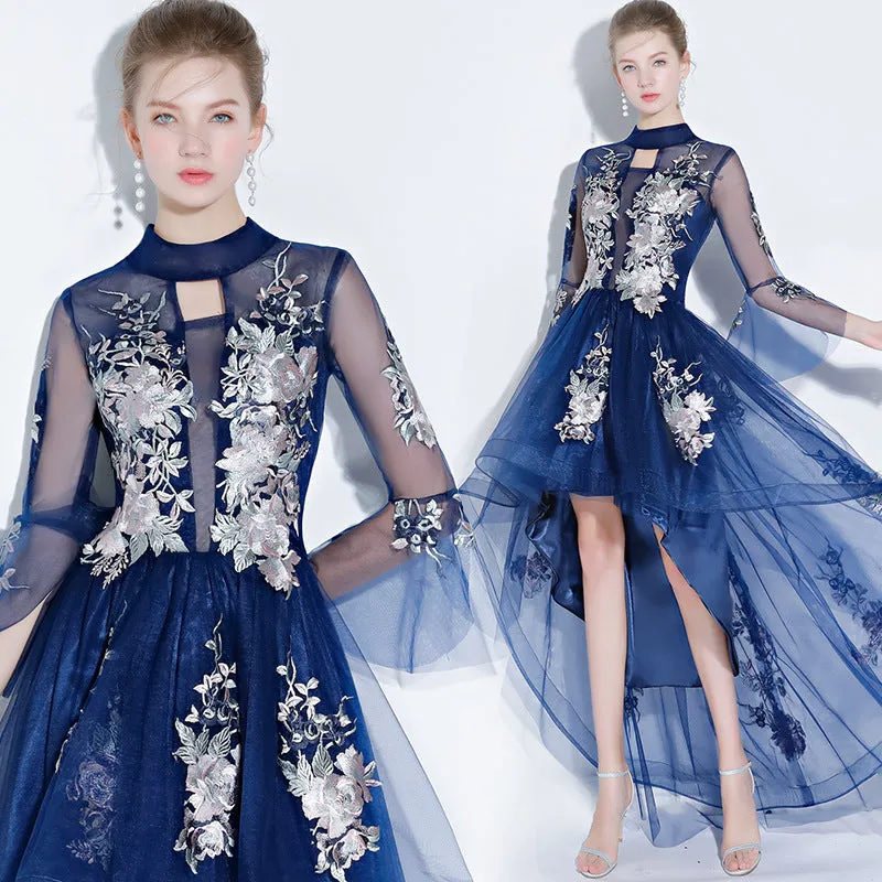 Besticktes High-Low Abendkleid - L im Ausverkauf